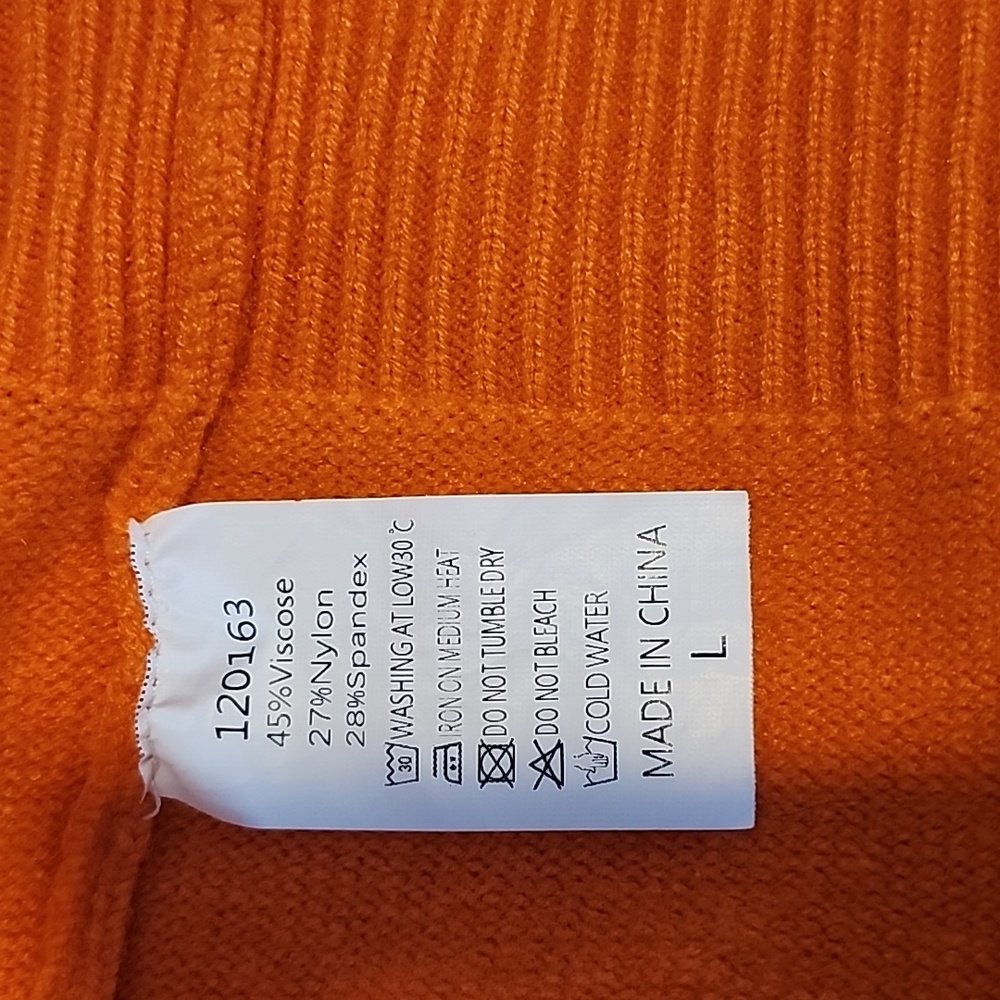 Orange cold shoulder sweater - Picture 6 of 6